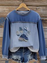 Damen Jeans pfote Sweatshirt